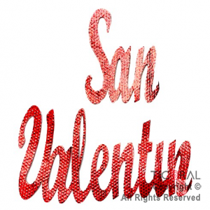 CARTEL DE SAN VALENTIN DOS PIEZAS ESPUMINA ROJO x 1